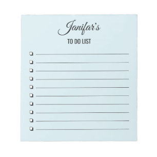 To-Do-Liste Skript Rosé Blau Notizblock