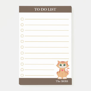 To-Do-Liste & Süße Tabby-Katze Post-it Klebezettel