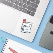 To-Do-Liste: Überleben Aufkleber (Laptop mit iPhone)