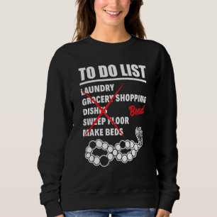 To-Do-Liste Wäsche Einkaufen Perlenarbeit Perlenst Sweatshirt