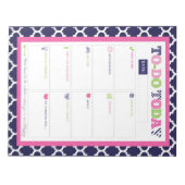 To-Do Today - Preppy Prints & Patterns Notizblock (Vorderseite)