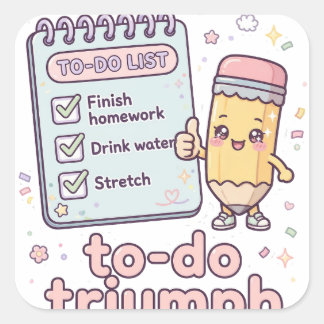 To-Do-Triumph Süße Checkliste Aufkleber