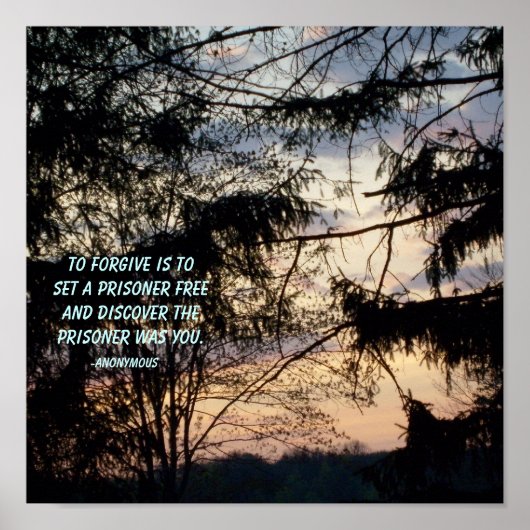 To forgive is to set a prisoner free...Poster Poster (Vorne)