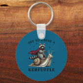 To Funny Off Cause Kerfuffle Raccoon Meme Schlüsselanhänger (Vorderseite)