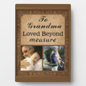 To Grandma – Loved Beyond Measure Plaque Fotoplatte (Vorderseite)