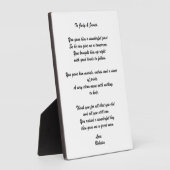 "To Groom's Parents" Gedicht Plaque Fotoplatte (Seite)