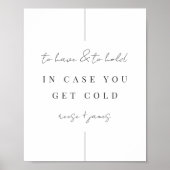 “To Have and To Hold” 8x10 Wedding Blanket Sign Poster (Vorne)