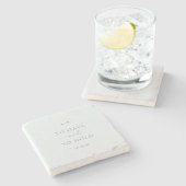 “To Have and To Hold” Wedding  Steinuntersetzer (Seitenansicht)