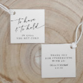 To Have & To Hold Modern Wedding Slipper Geschenkanhänger