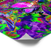 "To India, With Liebe" Psychedelic Abstrakt Art Poster (Ecke)