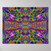 "To India, With Liebe" Psychedelic Abstrakt Art Poster (Vorne)