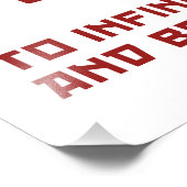 To infinity and bey fotodruck (Ecke)