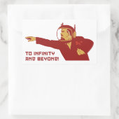 To infinity and bey rechteckiger aufkleber (Tasche)