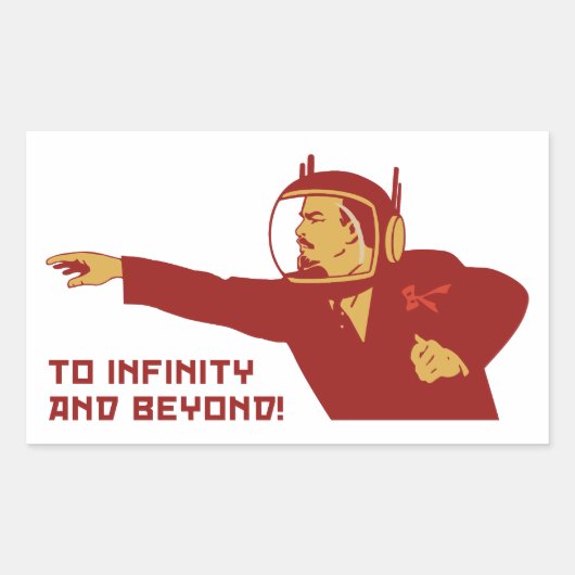 To infinity and bey rechteckiger aufkleber (Vorderseite)