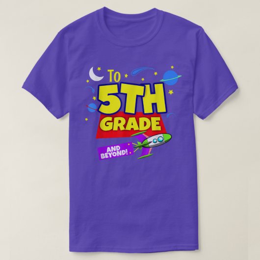 To Infinity And Beyond Back To School Fifth Grade T-Shirt (Design vorne)