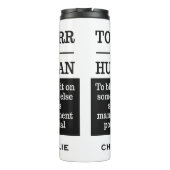 "To irr is human" individuelle Name tumbler Thermosbecher (Rückseite)