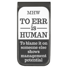 "To Irr is Human"-Monografie-Geldklammer