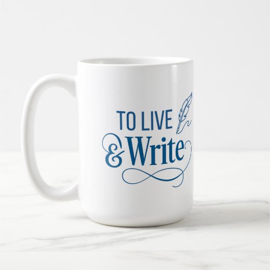 To Live & Write Kaffeetasse - 0,44l (Links)