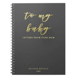 To My Baby - Niedliches Gold Script Prenancy Journ Notizblock