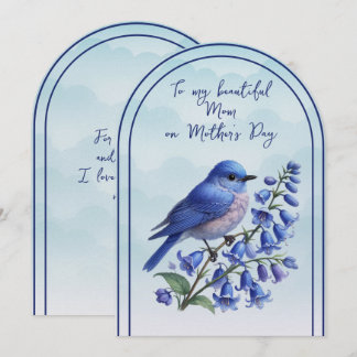 To My Beautiful Mom on Mother's Day Bluebird Feiertagskarte