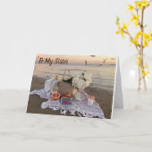 **TO MY BEAUTIFUL SISTER** A ROSE CARD KARTE (Gelbe Blume)