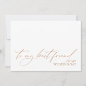 "To my Best Friend on my Wedday" Message Card (Vorderseite)