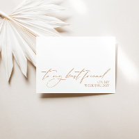 "To my Best Friend on my Wedday" Message Card
