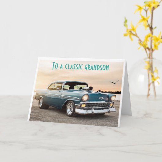 TO MY "CLASSIC GRANDSON" ENJOY YOUR BIRTHDAY KARTE (Gelbe Blume)