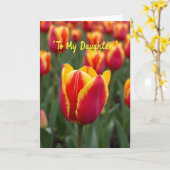 To My Daughter Flower Card Karte (Gelbe Blume)