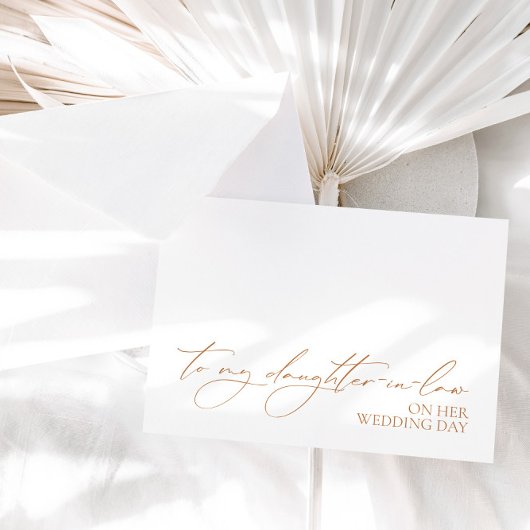 "To My Daughter-in-Law"-Hochzeitskarte