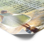 "To My Daughter" Kleines Mädchen im Wassergedicht  Fotodruck (Ecke)