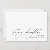 "To My Daughter On Her Wedding Day" Message Card (Vorderseite)