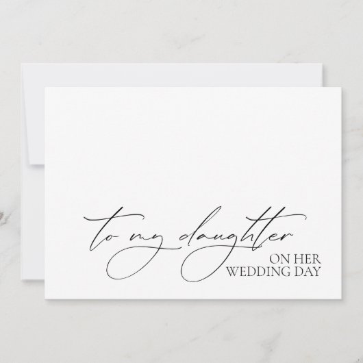 "To My Daughter On Her Wedding Day" Message Card (Vorderseite)