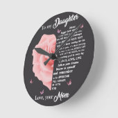 To my daughter runde wanduhr (Winkel)