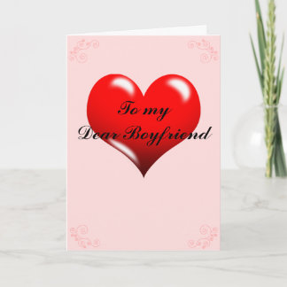 "To My Dear Boyfriend" Valentines Card Feiertagskarte
