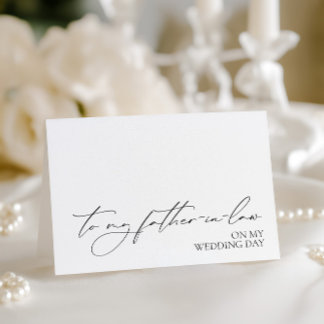 "To My Father-in-law On My Wedding Day" Card Dankeskarte
