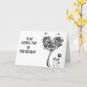 TO MY FAVORITE ***TWIN** ON YOUR BIRTHDAY KARTE (Gelbe Blume)