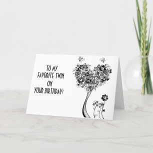 TO MY FAVORITE ***TWIN** ON YOUR BIRTHDAY KARTE