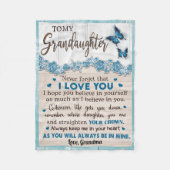 To My Granddaughter Blanket, Personalized Name Fleecedecke (Vorderseite)