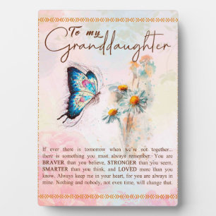 To My Granddaughter Gift,Cute Butterfly Lover Gift Fotoplatte