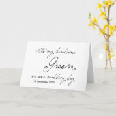 To My Handsome Groom On Wedding Day From Bride Karte (Gelbe Blume)