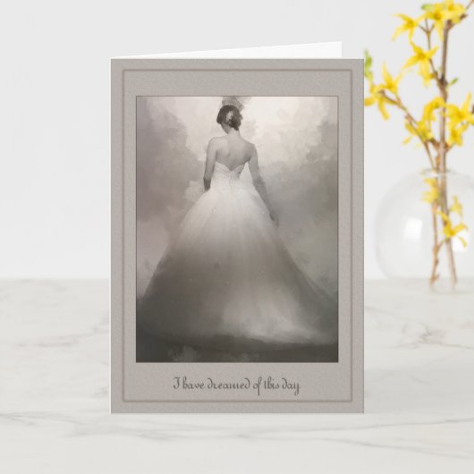 To my Husband Beautiful Bride dreaming wedding Karte (Gelbe Blume)