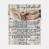 To My Husband Design Gift | Love Letter To Him | Fleecedecke (Vorderseite)