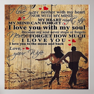 To My Husband Design | Letter To Him | Lovely Gift Poster