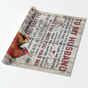 To My Husband Design   Love Letter   Gift for Man Geschenkpapier