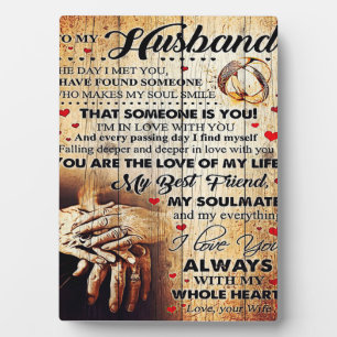 To My Husband Design Love Letter Gift To Him Fotoplatte