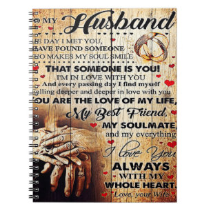 To My Husband Design Love Letter Gift To Him Notizblock