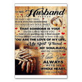 To My Husband Design Love Letter Gift To Him Tischnummer (Vorderseite)