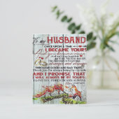 To My Husband Gift | Letter For Him | Einladung (Stehend Vorderseite)