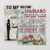 To My Husband Gift | Letter For Him | Einladung (Vorne/Hinten)